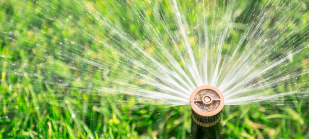 close up of a sprinkler head
